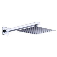 Imagem de Ducha Chuveiro Slim Prizi Quadrado 25x25cm Inox 304 com Braço