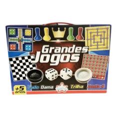 Imagem de Grandes Jogos de Tabuleiro Ludo Dama Trilha Junta 4 - 4 em 1 - Não inf