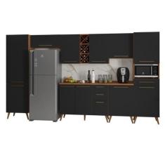 Imagem de Armário De Cozinha Completa Com Adega 11 Portas 4 Gavetas Favorita Pre