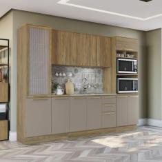 Imagem de Armário De Cozinha Modulada Completa 07 Peças 2,80M 169 Botanic Kappes