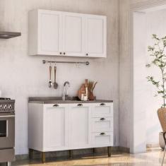 Imagem de Cozinha Modulada 2 Peças 1 Aéreos 1 Balcão Lavanda Branco - Mademovel