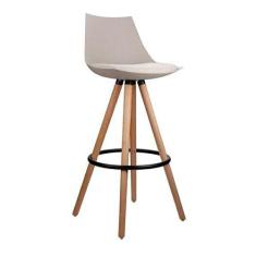 Imagem de Banqueta Alta com Encosto em Polipropileno Lorena Rivatti Nude