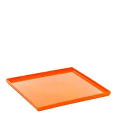 Imagem de Prato Square Quadrado 27x27 Laranja em Polipropileno Linha Tropical Vemplast