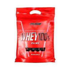 Imagem de Whey 100% Pure Integralmedica 907G Refil - Morango - Integralmédica