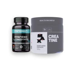 Imagem de Creatina Max Titanium 300g + Magnésio L-treonato 60 Caps-Unissex