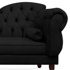 Imagem de Divã Recamier Namoradeira Larissa 140cm com Capitonê - Esquerda Suede