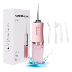 Imagem de Irrigador Oral Jato D Água Limpador Dentes - 4 Bicos - Usb Irrigador oral jato d água limpador dentes - 4 bicos - usb