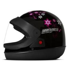 Imagem de Capacete Para Motociclista Feminino Fechado Pro Tork Sport Moto Girls 