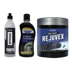 Imagem de Rejuvex 400g + Intense 500ml + Pneu Pretinho 500ml - Vonixx