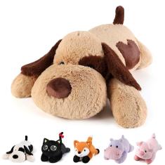 Imagem de Bicho de pelúcia pesado Meowtastic Brown Dog 22 cm 2 kg