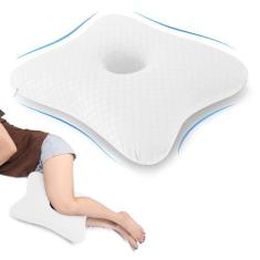 Imagem de Travesseiro de perna e joelho para pessoas que dormem de lado – Almofada de espuma viscoelástica atualizada entre as pernas para dormir de lado, travesseiro de perna para costas, quadril, alívio da