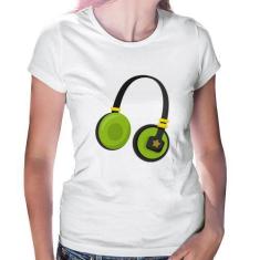 Imagem de Baby Look Headphone Verde - Foca Na Moda