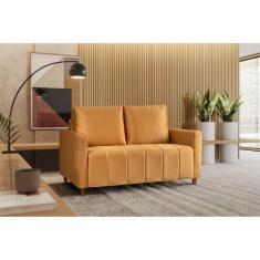 Imagem de Sofá Amelie 2 Lugares em Veludo Yescasa Amarelo