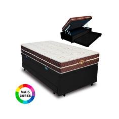 Imagem de Cama Box Baú Solteiro Auxiliar Bicama 3 Em 1 + Colchão Orthopedic Ii D
