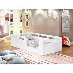 Imagem de Cama De Solteiro Montessori Criança Infantil Branco