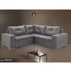 Imagem de Sofá de Canto Parma Vicam Estofados Cinza