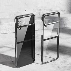 Imagem de Capa dobrável transparente de luxo para Samsung Galaxy Z Flip 4 capa de telefone para Galaxy Z Flip 4 Z Flip4 ZFlip4 ZFlip 4 5G Case Shell, 01, para Galaxy Z Flip 4
