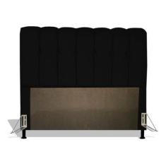 Imagem de Banqueta Decorativa Josi Suede Azul Marinho - Mv Estofados Shop