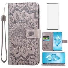 Imagem de Asuwish Capa de telefone para OnePlus 12R 5G/Ace 3 2024 carteira com protetor de tela de vidro temperado e capa flip fina de couro girassol suporte para cartão acessórios One+ 12 R R12 Ace3 mulheres