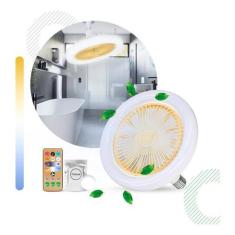 Imagem de Ventilador Lampada Led De Teto Quarto Sala De Estar Cozinha Silencioso