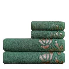 Imagem de Jogo De Toalhas 4 Peça Macia Guadalupe - 500 g/m - Verde