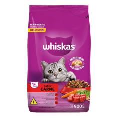 Imagem de Ração Whiskas Carne Para Gatos Adultos 900g