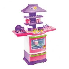 Imagem de Cozinha infantil completa fogaozinho panelinha poliplac 21 peças - MBB