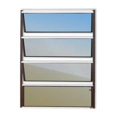 Imagem de Janela De Alum nio Basculante 80x40cm Vidro Espelhado Master