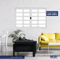 Imagem de Janela de Aço de Correr 100x200cm 4 Folhas Minas Sul MGM Branco
