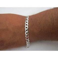 Imagem de Pulseira Masculina Grumet 7Mm Prata 925 Maciça