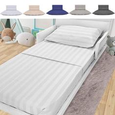 Imagem de Jogo De Cama Lençol Para Mini Cama Montessoriana 100% Algodão Percal 300 Fios Premium 68x148cm - BF Colchões