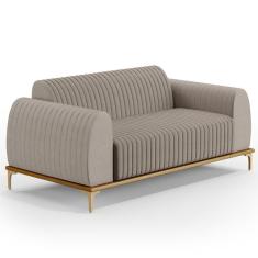 Imagem de Sofá 180cm 3 Lugares Base Gold Molino D06 Linho C-370 Bege - Mpozenato