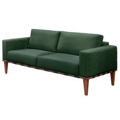 Imagem de Sofá Namoradeira Bella Luxo Castellar Móbile Veludo Verde Veludo Verde