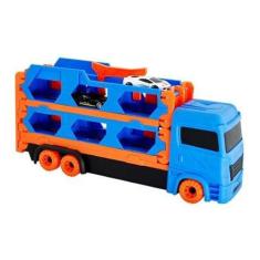 Imagem de Caminhão Cegonha Vira Pista Com 2 Carrinhos Dmt6576 -Dm Toys