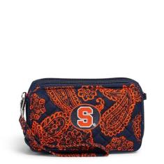 Imagem de Vera Bradley Bolsa tiracolo multifuncional de algodão RFID, Azul