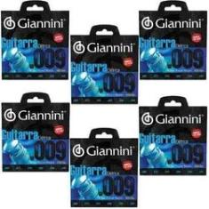 Imagem de Kit 6 Encordoamento Guitarra Geegst .009 Giannini Envio24h