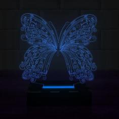Imagem de Luminária Led 3D Borboleta Abajur