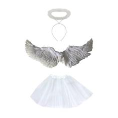 Imagem de Fantasia Anjo Kit Carnaval Halloween Querubim Cosplay Terror Zumbi Tea