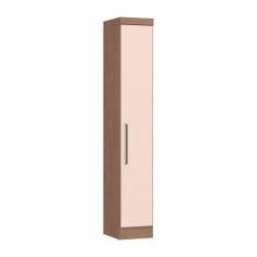 Imagem de Guarda Roupa Modulado 1 Porta Infinity Móveis Castro Macadâmia/Blush Line