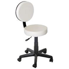 Imagem de Cadeira Mocho Giratório Com Encosto Regulagem Altura Branco