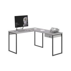 Imagem de Escrivaninha em L 1 Gavetas Folix Cinza