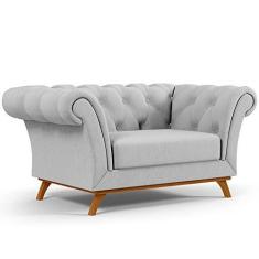 Imagem de Sofá 2 Lugares Para Sala de Estar Império 150 cm D02 Linho Cinza D-315 - Lyam Decor