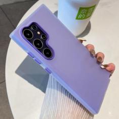 Imagem de Capa de telefone macia gelatinosa fosca Candy Color para Samsung Galaxy S24 Ultra S23 FE S22 Plus capa de proteção fosca à prova de choque, roxa, para Samsung S24Plus