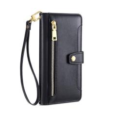 Imagem de Carteira feminina com compartimentos para cartões, capa de telefone crossbody para iphone 15 14 13 12 11 Pro Max XS XR 7 6 6 6s Plus SE SE3 Capa flip com alça, preta, para iPhone 11 Pro Max