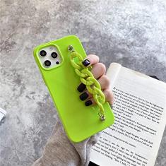 Imagem de Pulseira acrílica fluorescente Cadeia de mão Capa de telefone para iphone 14 Pro 13 11 12 Pro Max XR X XS 7 8 plus SE 2020 Bumper Capa macia, A, para iphone 8