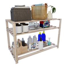 Imagem de Balcão De Lavanderia 100% Pinus Armario Organizador Produtos - Technox