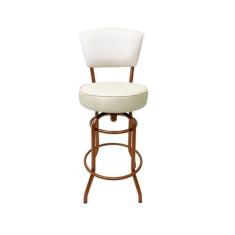 Imagem de Banqueta Bar Cobre Bancada Média Altura 65cm Giratória Encosto estofad