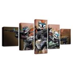 Imagem de Quadro Decorativos Jogos com 5 peças 130x65