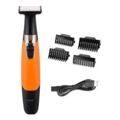 Imagem de Barbeador Kemei Km-1910  Laranja 100V/240V - Skin Zabom