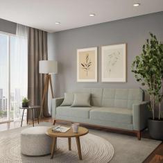 Imagem de Sofá 2 Lugares Malmo Capitonê Cinza - Mobly